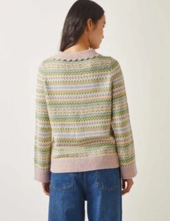 MONSOON Fair Isle Collared Cardigan With Wool 11 MONSOON Fair Isle Collared Cardigan With Wool -Cyberjammies Store Fair Isle Collared Cardigan with Wool 3