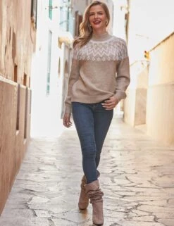 Fair Isle High Neck Jumper -Cyberjammies Store Fair Isle High Neck Jumper 5