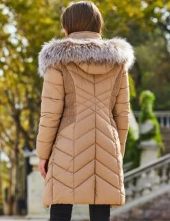 Faux Fur Padded Shawl Collar Puffer Coat -Cyberjammies Store Faux Fur Padded Shawl Collar Puffer Coat 2
