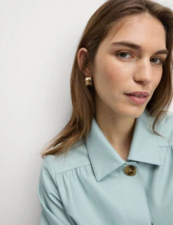 Faux Leather Cropped Jacket