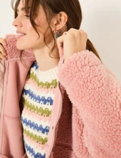 Fleece Textured Funnel Neck Jacket -Cyberjammies Store Fleece Textured Funnel Neck Jacket 3