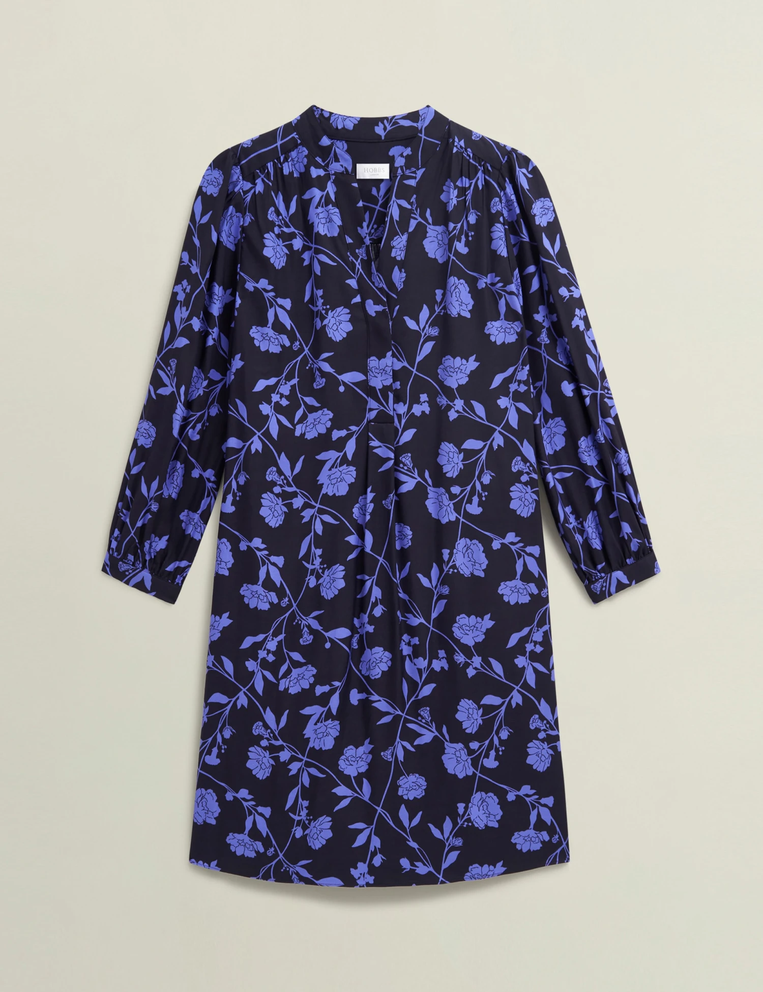 Floral V-Neck Knee Length Shift Dress 2 Floral V-Neck Knee Length Shift Dress - Image 2