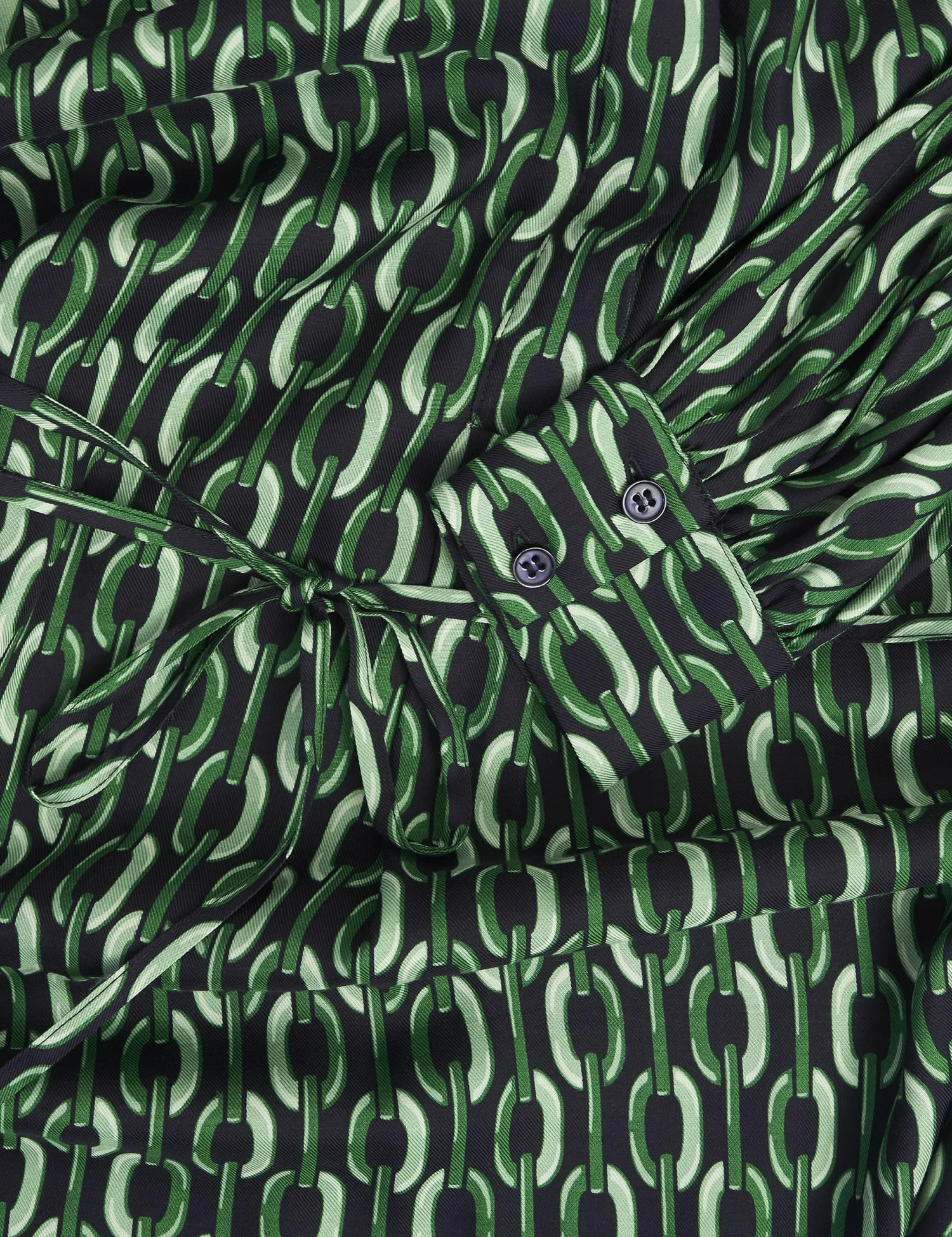 Geometric Collared Midi Shirt Dress 9 Geometric Collared Midi Shirt Dress - Image 9