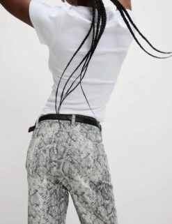 High Waisted Animal Straight Leg Jeans -Cyberjammies Store High Waisted Animal Straight Leg Jeans 2