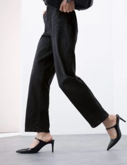 High Waisted Barrel Leg Jeans -Cyberjammies Store High Waisted Barrel Leg Jeans 5