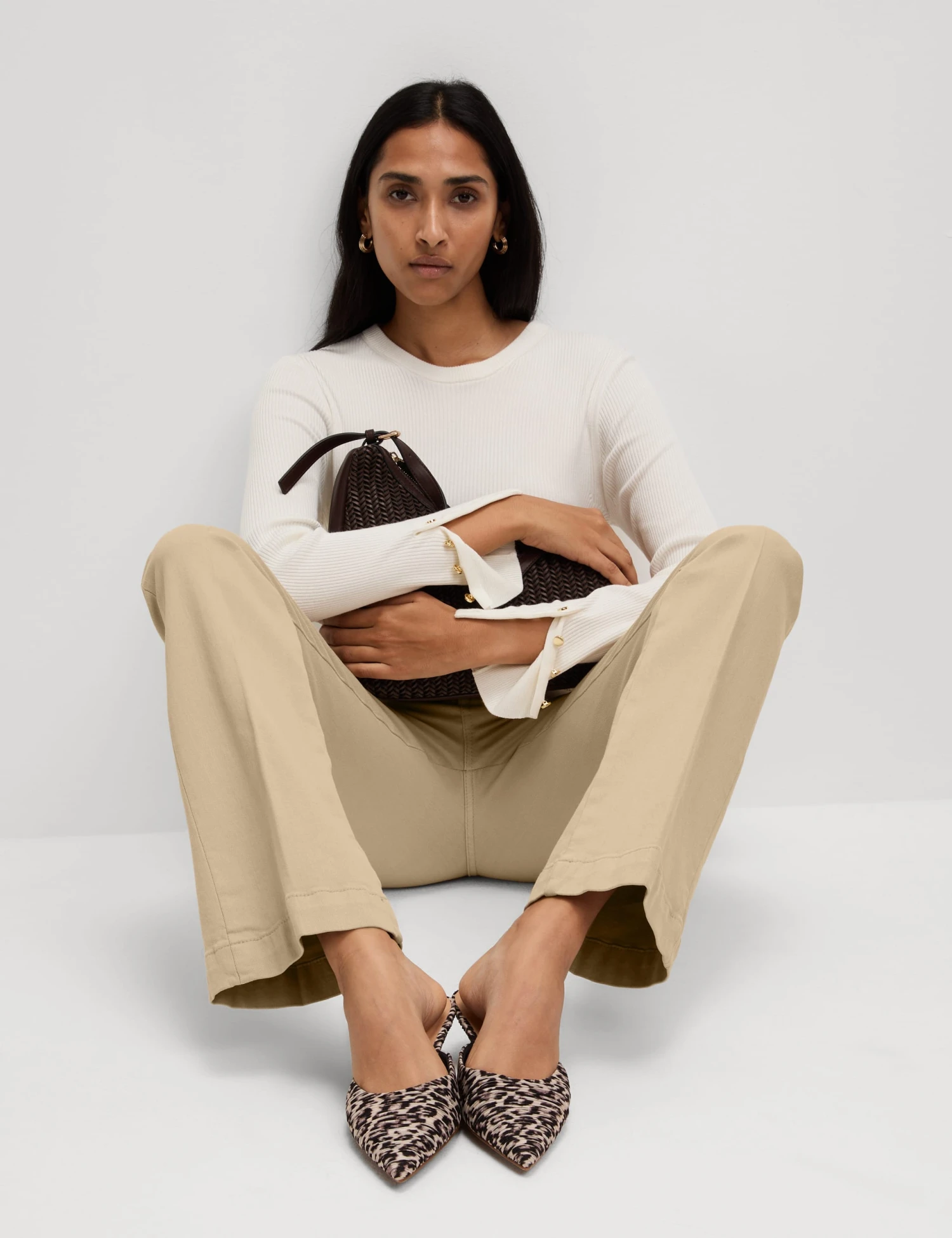 High Waisted Crease Front Slim Flare Jeans 3 High Waisted Crease Front Slim Flare Jeans - Image 3