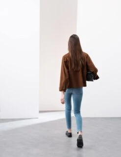 High Waisted Pintuck Skinny Jeans With Lyocell -Cyberjammies Store High Waisted Pintuck Skinny Jeans with Lyocell 3