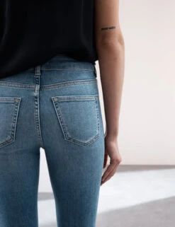 High Waisted Pintuck Skinny Jeans With Lyocell -Cyberjammies Store High Waisted Pintuck Skinny Jeans with Lyocell 4