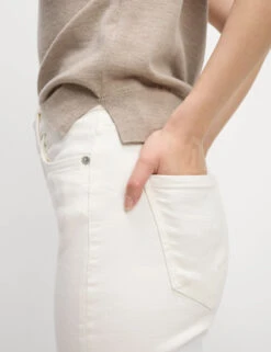 High Waisted Slim Flare Cropped Jeans -Cyberjammies Store High Waisted Slim Flare Cropped Jeans 3