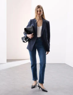 High Waisted Straight Leg Jeans