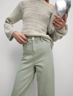 High Waisted Wide Leg Ankle Grazer Jeans -Cyberjammies Store High Waisted Wide Leg Ankle Grazer Jeans 2