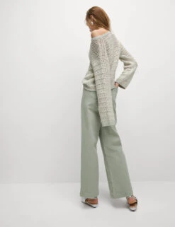 High Waisted Wide Leg Ankle Grazer Jeans -Cyberjammies Store High Waisted Wide Leg Ankle Grazer Jeans 3