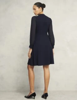 Jersey High Neck Knee Length Skater Dress -Cyberjammies Store Jersey High Neck Knee Length Skater Dress 3