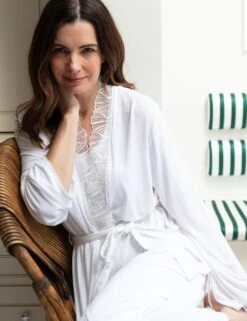 Cyberjammies Jersey Lace Trim Dressing Gown