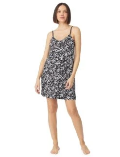 DKNY Jersey Monochrome Print Chemise