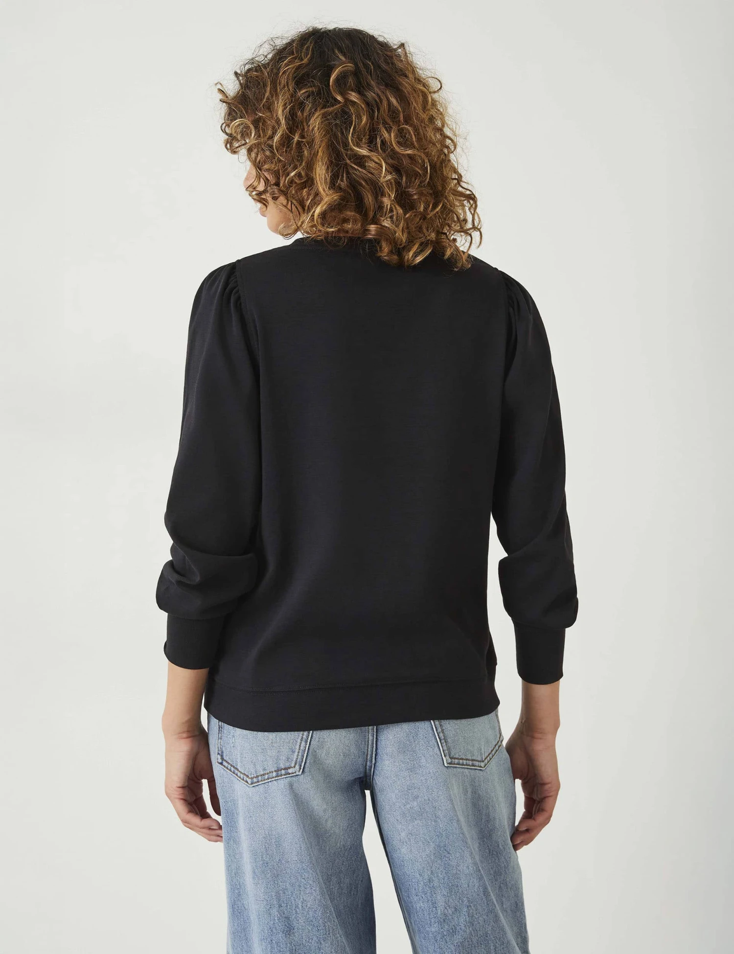 Jersey Puff Sleeve Sweatshirt 3 Jersey Puff Sleeve Sweatshirt - Image 3