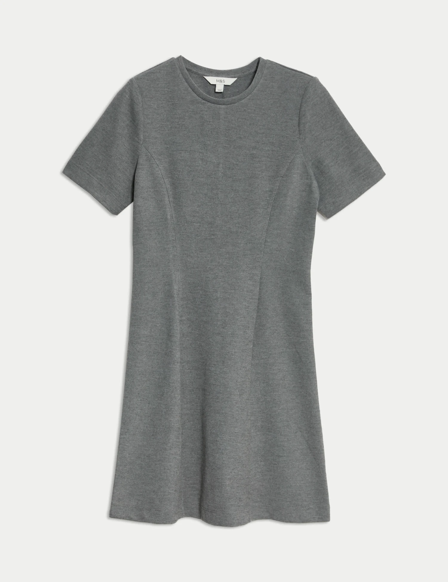 Jersey Round Neck Mini T-Shirt Dress 2 Jersey Round Neck Mini T-Shirt Dress - Image 2