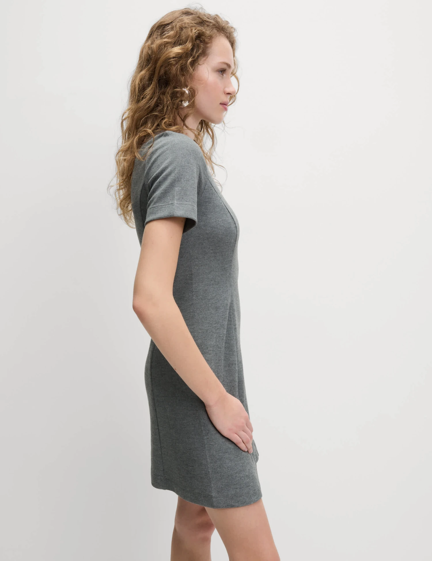 Jersey Round Neck Mini T-Shirt Dress 4 Jersey Round Neck Mini T-Shirt Dress - Image 4