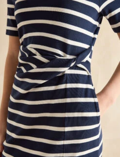 Joules Jersey Striped Midaxi T-Shirt Dress -Cyberjammies Store Jersey Striped Midaxi T Shirt Dress 5