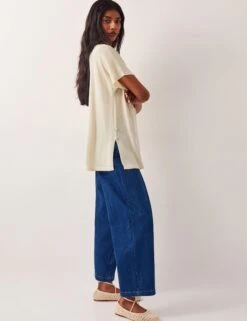 MONSOON Knitted Collared V-Neck Top With Linen -Cyberjammies Store Knitted Collared V Neck Top with Linen 2