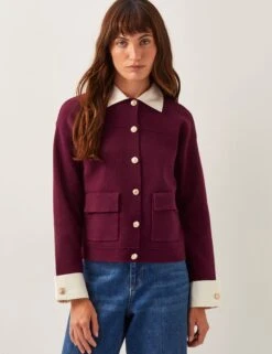 MONSOON Knitted Single Breasted Blazer