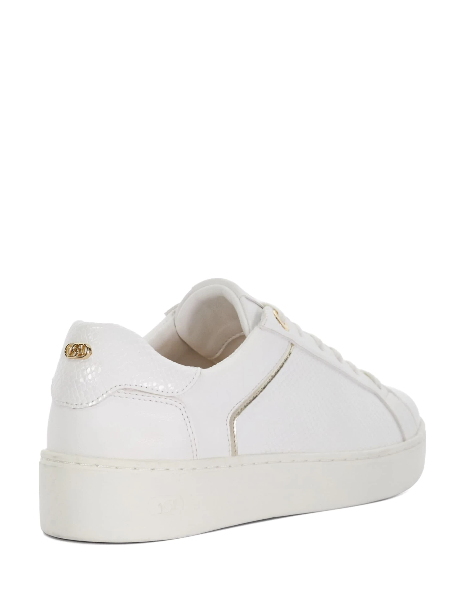 Dune London Lace Up Lizard Effect Eyelet Detail Trainers 2 Dune London Lace Up Lizard Effect Eyelet Detail Trainers - Image 2