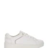 Dune London Lace Up Lizard Effect Eyelet Detail Trainers