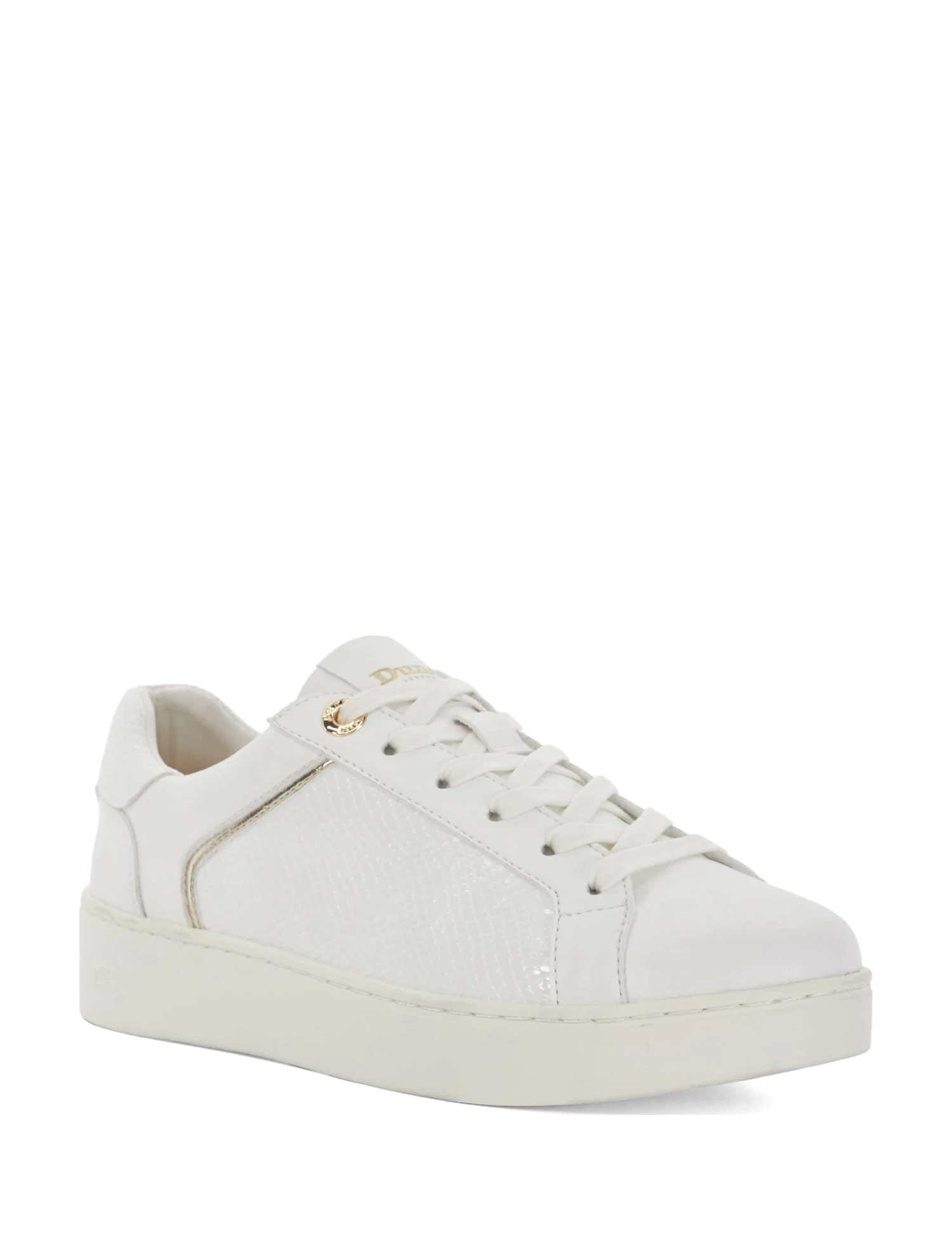 Dune London Lace Up Lizard Effect Eyelet Detail Trainers 3 Dune London Lace Up Lizard Effect Eyelet Detail Trainers - Image 3
