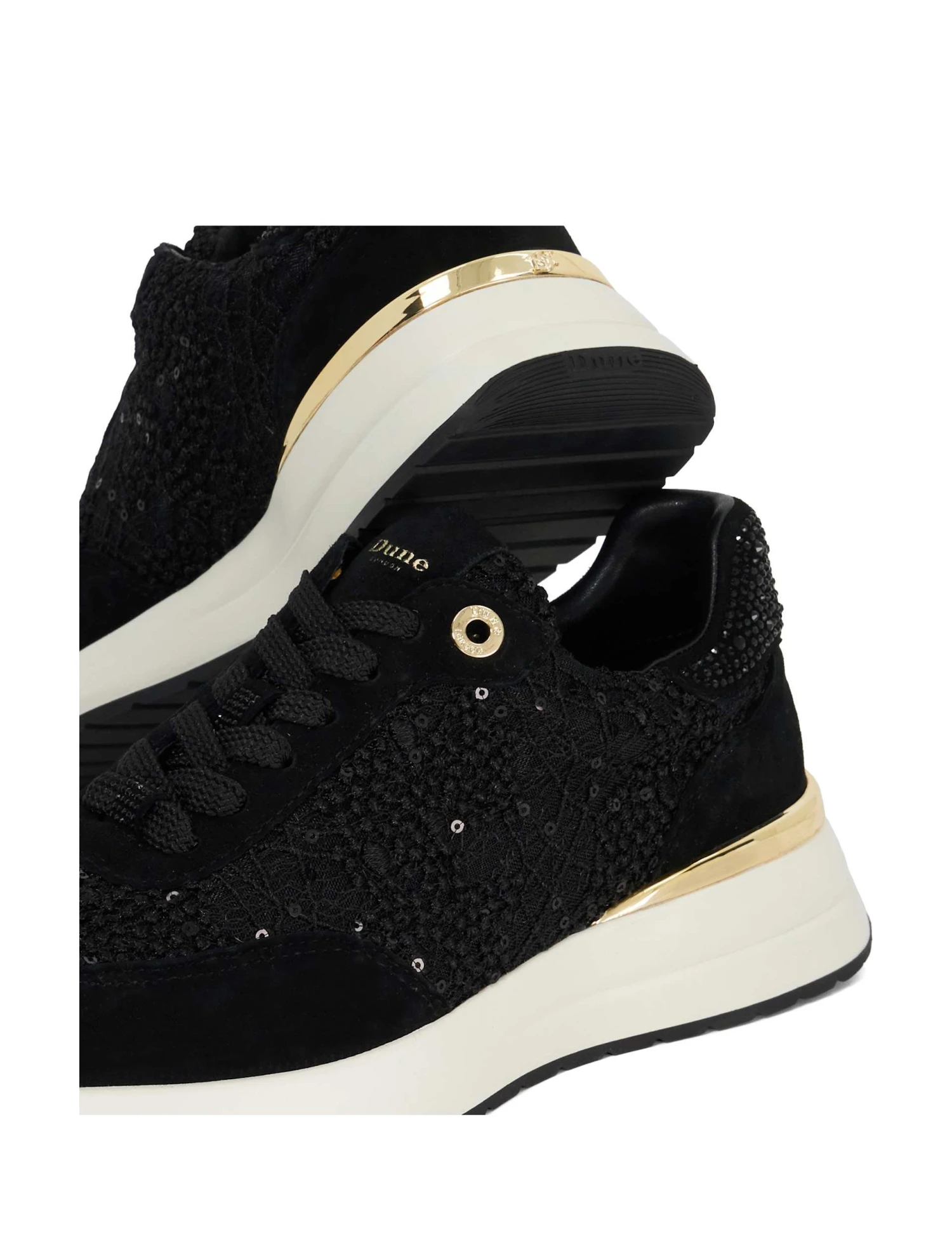 Dune London Lace Up Sequin Trainers 5 Dune London Lace Up Sequin Trainers - Image 5