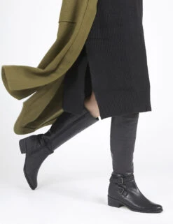 Jones Bootmaker Leather Block Heel Riding Boots