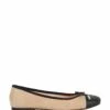 Dune London Leather Bow Flat Ballet Pumps