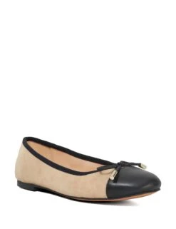Dune London Leather Bow Flat Ballet Pumps -Cyberjammies Store Leather Bow Flat Ballet Pumps 2