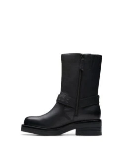 Clarks Leather Buckle Flat Boots -Cyberjammies Store Leather Buckle Flat Boots 2