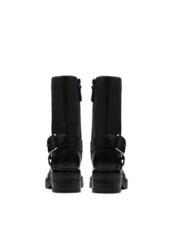 Clarks Leather Buckle Flat Boots -Cyberjammies Store Leather Buckle Flat Boots 4