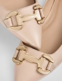 Leather Buckle Pointed Pumps -Cyberjammies Store Leather Buckle Pointed Pumps 3