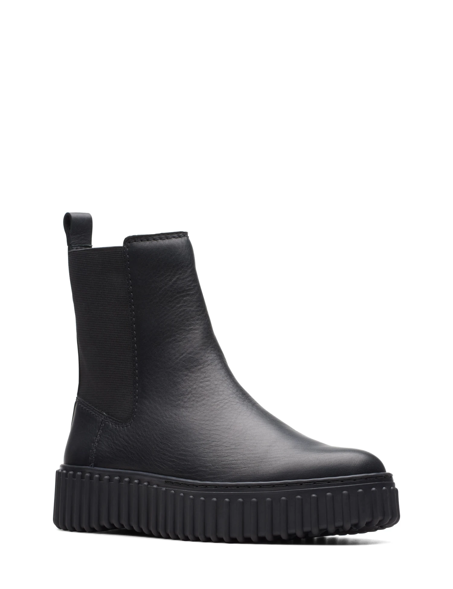 Clarks Leather Chelsea Chunky Ankle Boots 2 Clarks Leather Chelsea Chunky Ankle Boots - Image 2