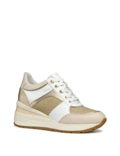 Geox Leather Colour Block Wedge Trainers -Cyberjammies Store Leather Colour Block Wedge Trainers 2