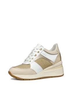 Geox Leather Colour Block Wedge Trainers -Cyberjammies Store Leather Colour Block Wedge Trainers 3