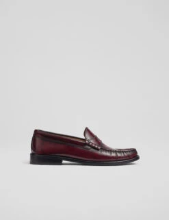 Leather Flat Heel Loafers