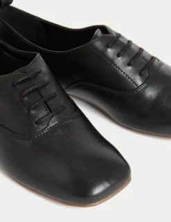 Leather Lace Up Flat Shoes -Cyberjammies Store Leather Lace Up Flat Shoes 2