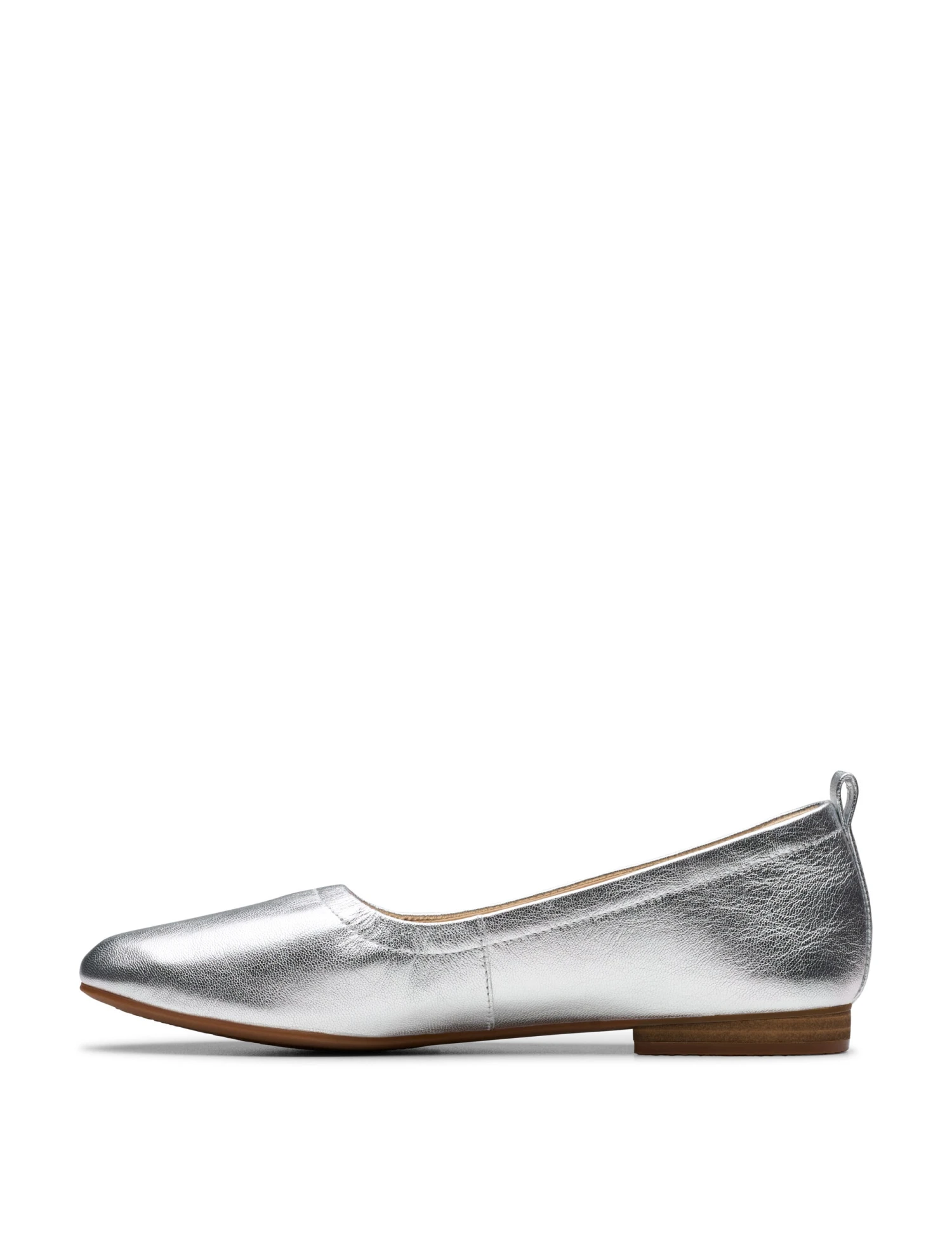 Clarks Leather Metallic Flat Pumps 3 Clarks Leather Metallic Flat Pumps - Image 3