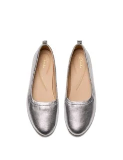 Clarks Leather Metallic Flat Pumps 19 Clarks Leather Metallic Flat Pumps -Cyberjammies Store Leather Metallic Flat Pumps 5