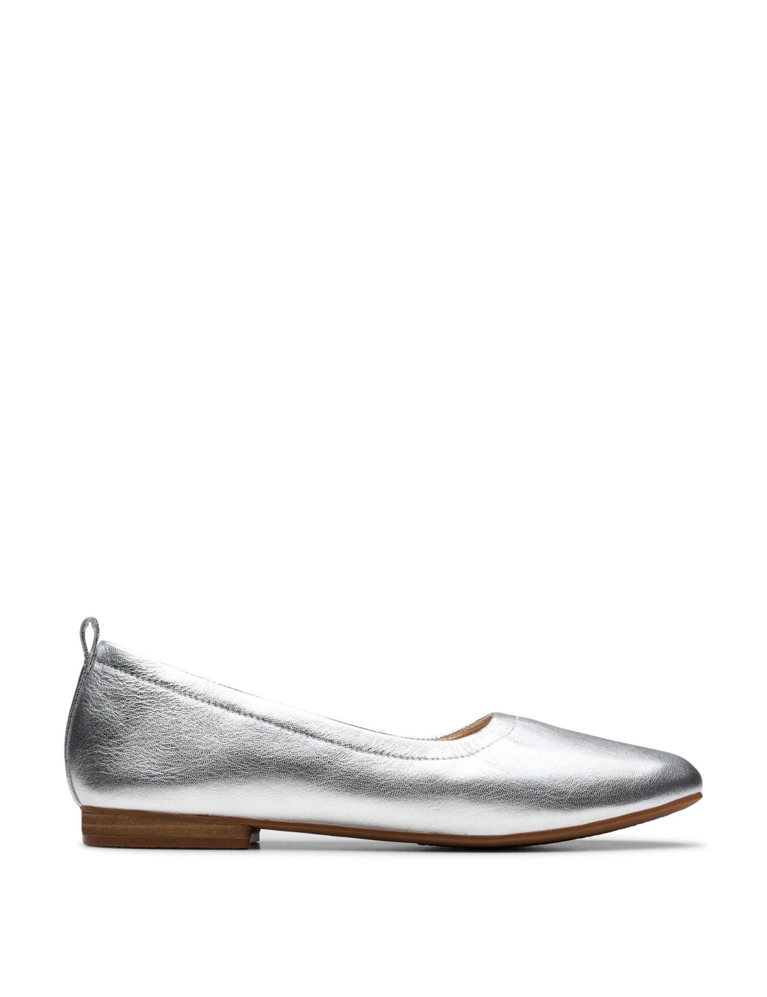Clarks Leather Metallic Flat Pumps 1 Clarks Leather Metallic Flat Pumps