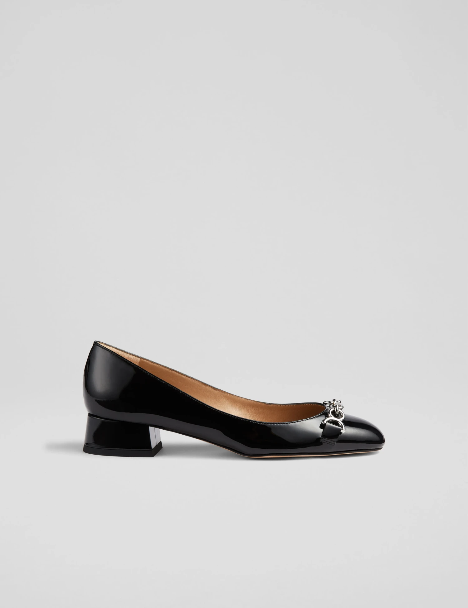 Leather Patent Block Heel Pumps 1 Leather Patent Block Heel Pumps