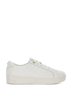 Dune London Leather Quilted Trainers