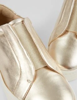 Leather Slip On Metallic Trainers -Cyberjammies Store Leather Slip On Metallic Trainers 3