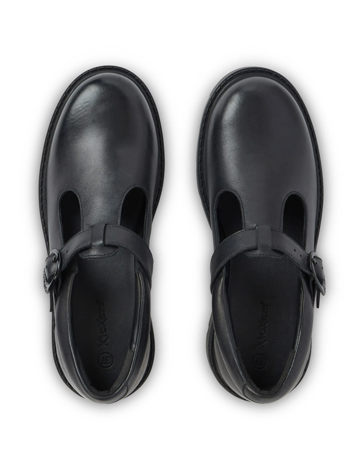 Kickers Leather T-Bar Chunky Shoes 4 Kickers Leather T-Bar Chunky Shoes - Image 4