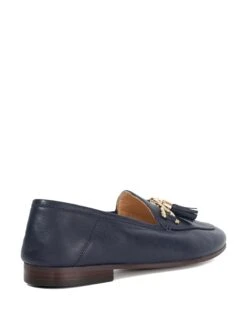 Dune London Leather Tassel Slip On Flat Loafers -Cyberjammies Store Leather Tassel Slip On Flat Loafers 3