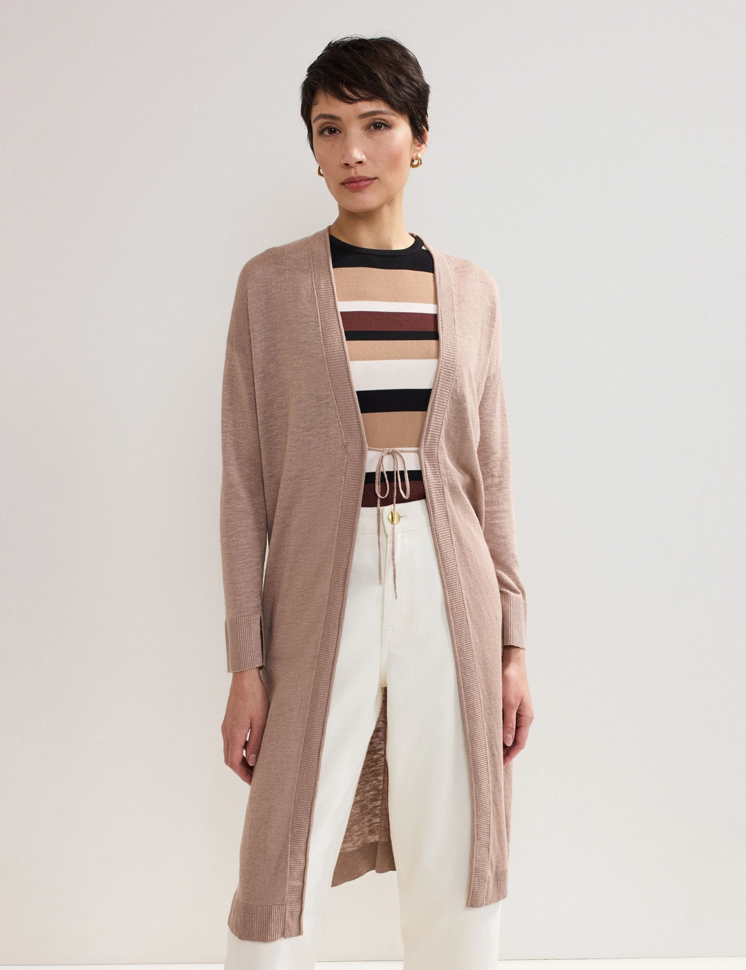 Linen Rich Longline Cardigan 1 Linen Rich Longline Cardigan