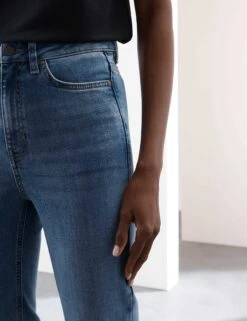 Lyocell™ Blend High Waisted Straight Leg Jeans -Cyberjammies Store Lyocell Blend High Waisted Straight Leg Jeans 5